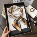 New 70 Small Square Scarf Silk Scarf Retro Three-Dimensional Letter Printing Silk Scarf Business Wear Scarf Artificial Silk Scarf Wholesale