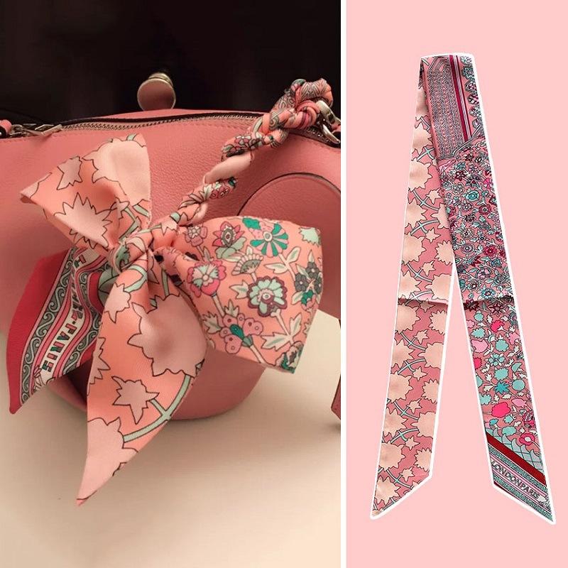 Summer Thin Decorative Handbag Handle Bag Strap Strap Bag Silk Scarf Tie Bag Ribbon Long Ribbon Female Hair Band