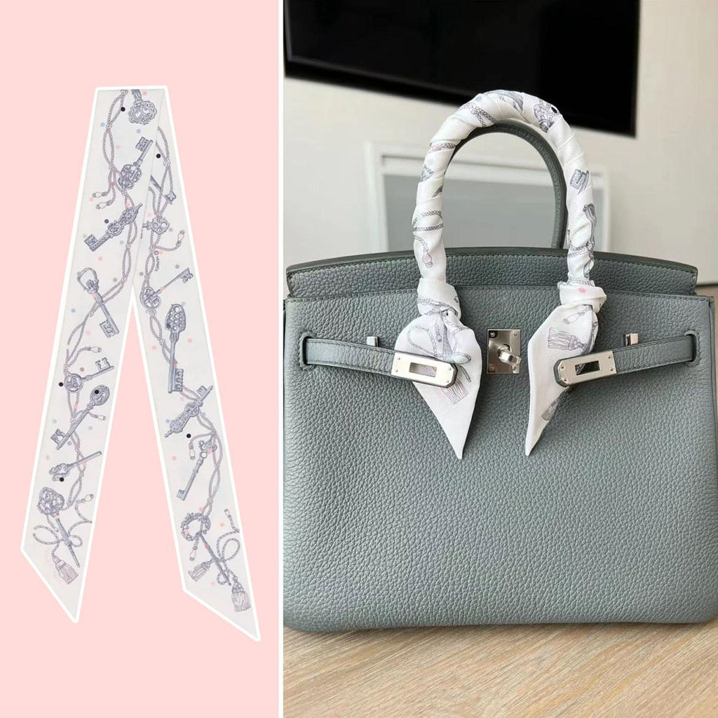 Summer Thin Decorative Handbag Handle Bag Strap Strap Bag Silk Scarf Tie Bag Ribbon Long Ribbon Female Hair Band