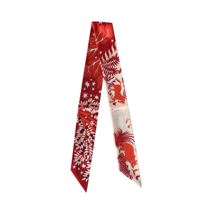 Summer Thin Decorative Handbag Handle Bag Strap Strap Bag Silk Scarf Tie Bag Ribbon Long Ribbon Female Hair Band