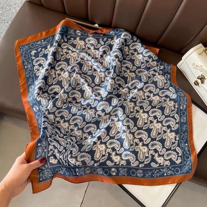 Small Square Scarf Silk Scarf Men's Neck Protection Scarf Business Wear Matching Shirt Thin Scarf 70x70 British Style Scarf