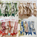 Tie Bag Long Silk Scarf Green Wrapped Bag Hair Band Tie Hair Rope Ribbon Hair Accessories All-Match Headdress Ribbon Headband Wholesale