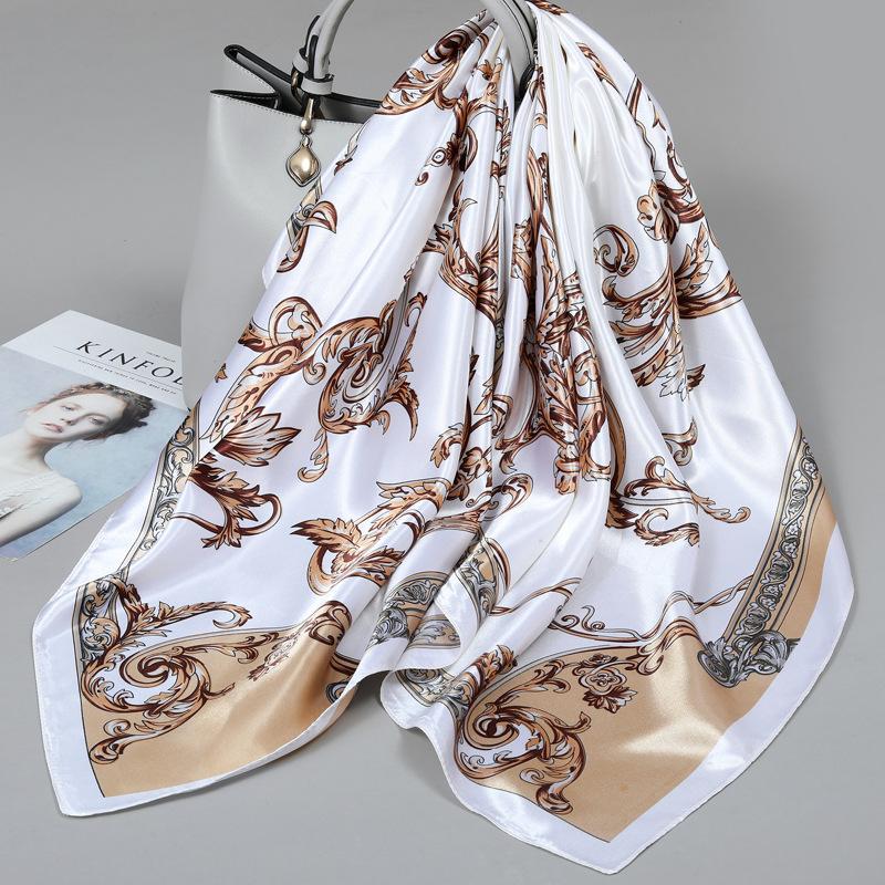 Cross-Border 90 Square Scarf Women's Scarf 2026 New Spring and Summer High-Grade Korean Style Versatile Thin Scarf Shawl