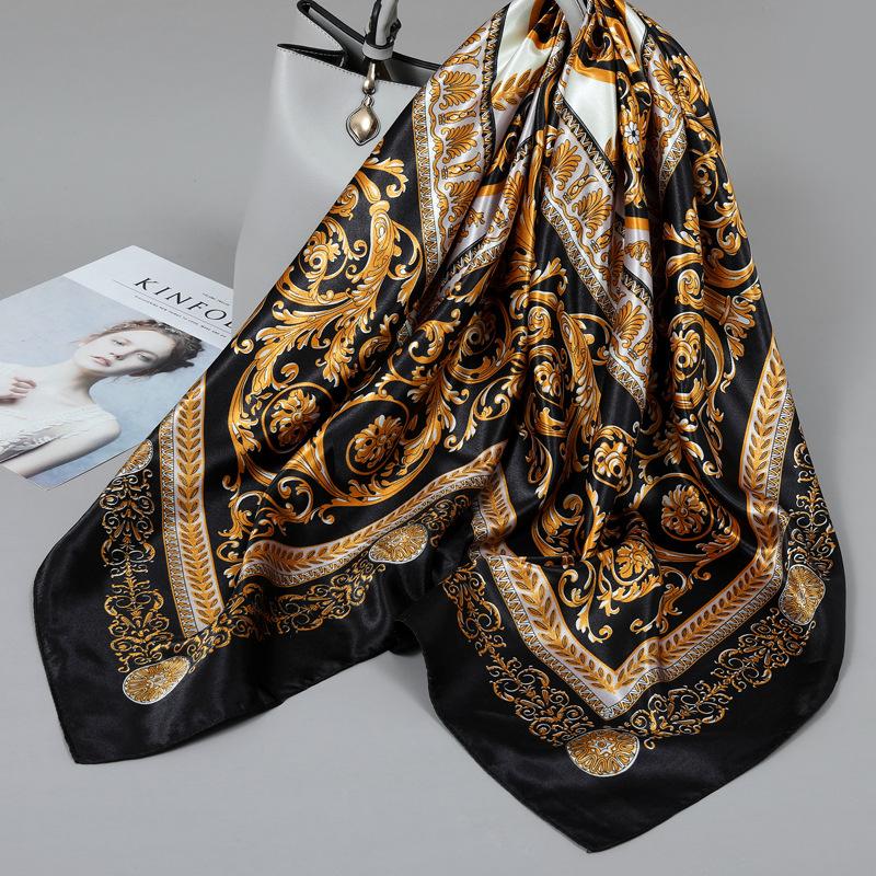 Cross-Border 90 Square Scarf Women's Scarf 2026 New Spring and Summer High-Grade Korean Style Versatile Thin Scarf Shawl