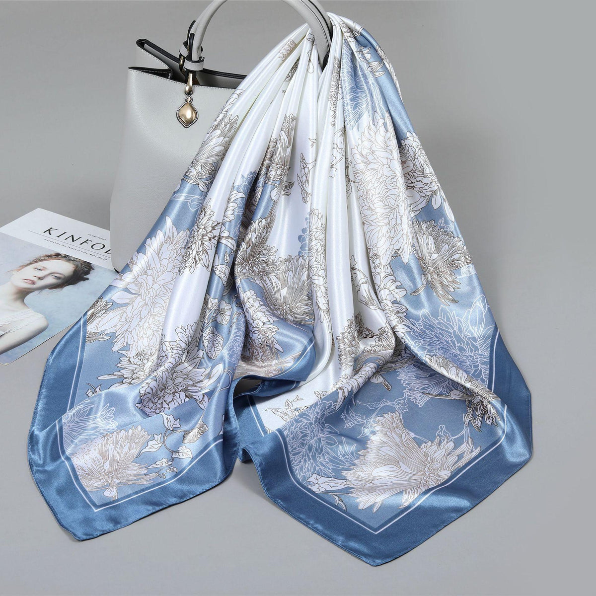 Cross-Border 90 Square Scarf Women's Scarf 2026 New Spring and Summer High-Grade Korean Style Versatile Thin Scarf Shawl
