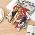 New Thin Narrow Long Ribbon Silk Scarf Wholesale Tied Bag Clothing Accessories All-Match Printing Hand Gift Silk Scarf
