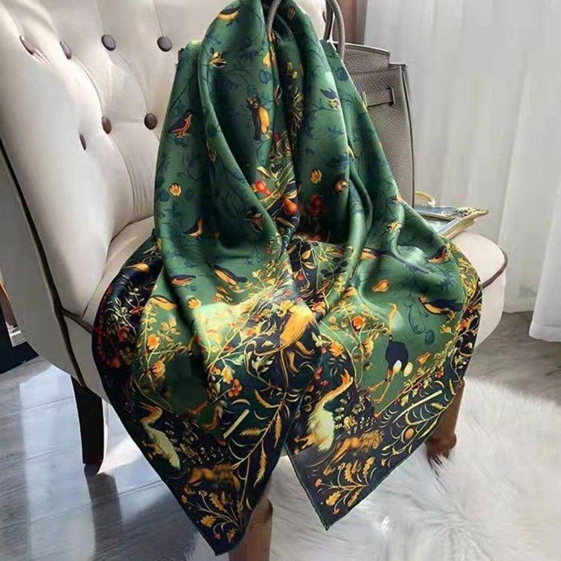2025 New Li Jin Satin Scarf Women's Spring and Autumn Fashionable Korean Style Elegant All-Match Hangzhou Silk Scarf Shawl