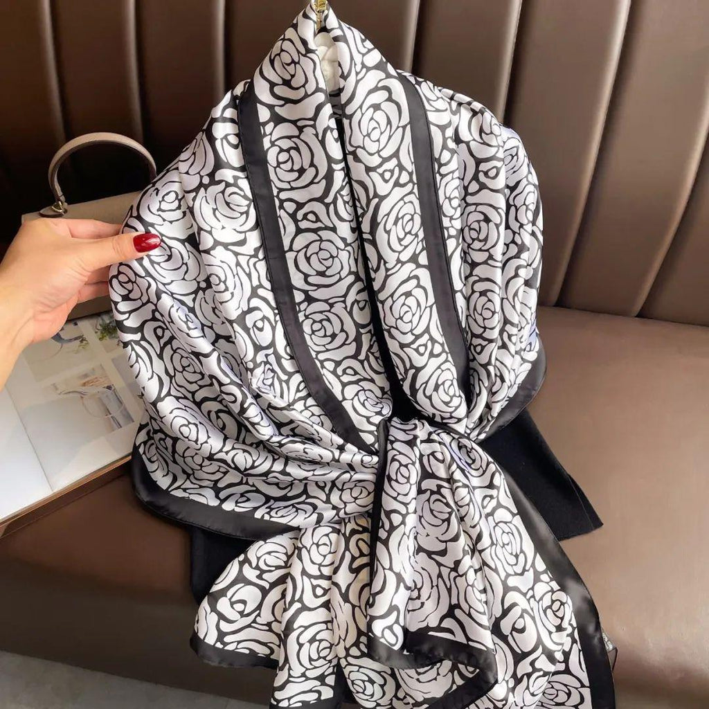 2025 New Li Jin Satin Scarf Women's Spring and Autumn Fashionable Korean Style Elegant All-Match Hangzhou Silk Scarf Shawl
