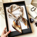 70 Artificial Silk Scarf Square Scarf Women's Korean-Style Fashion Letter Printing Small Square Scarf Workplace Decorative Scarf Scarf Wholesale