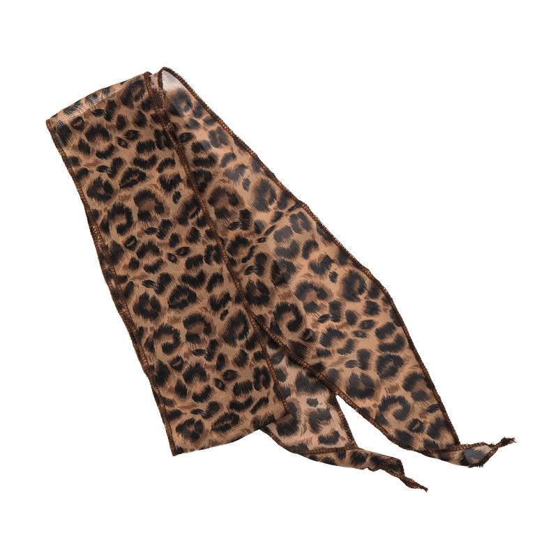 Pure Desire Style Sexy Leopard Print Polka Dot Scarf Spring and Summer New Versatile Fashion Niche High Sense Can Be Used as Belt Scarf