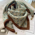 2026 New Warm Square Scarf Magnetic Suction Buckle Triangle Scarf Cotton Scarf for Women Spring Autumn and Winter Western Style Scarf Elegant All-Match
