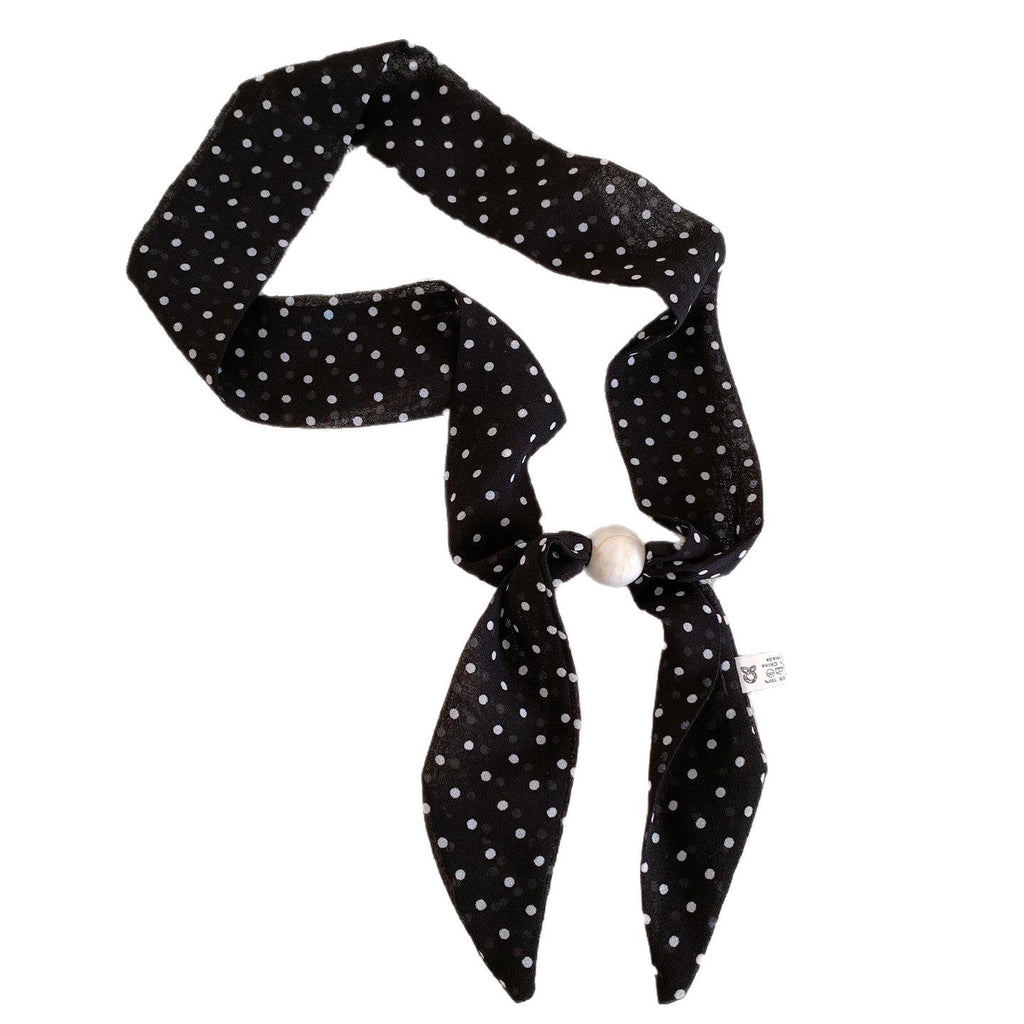 Retro Long Thin Narrow Beaded Small Scarf Women's Korean-Style Versatile Neck Scarf Decorative Shirt Sweater Accessories Thin