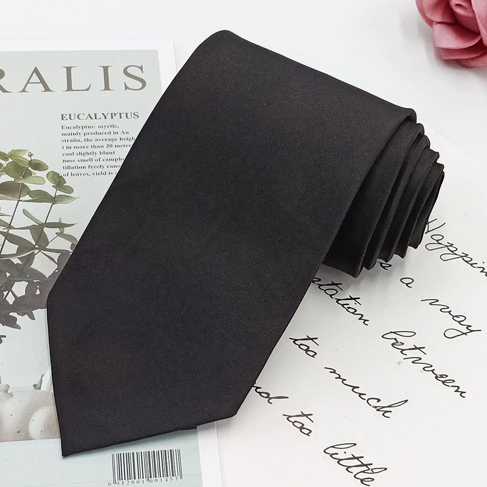 Professional Workwear Solid Color Tie for Men and Women 8cm Formal Wear Business Red Black Tie Hand Style/Zipper Style