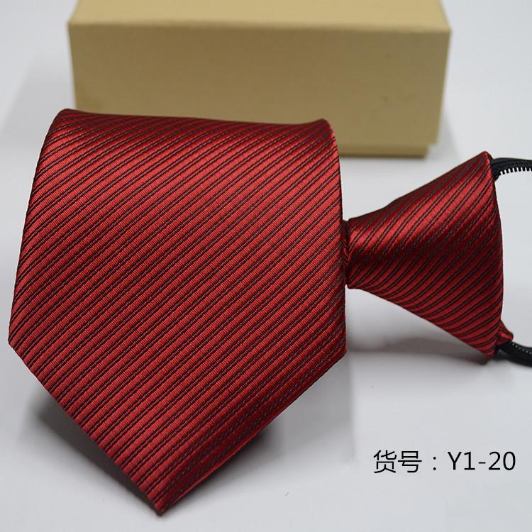 Men's Easy-to-Pull Casual Zipper Tie New Korean Style Professional Formal Wear Convenient Lazy Tie Spot Wholesale