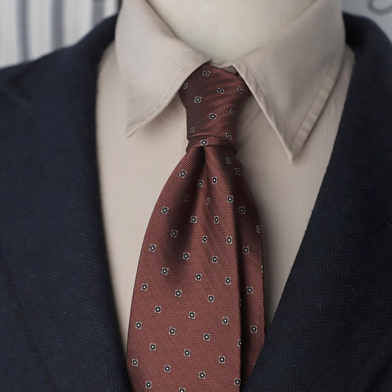 Spot Wholesale Direct Supply Elegant Retro Gentleman Business Tie British Style Formal Wear Professional Work Interview