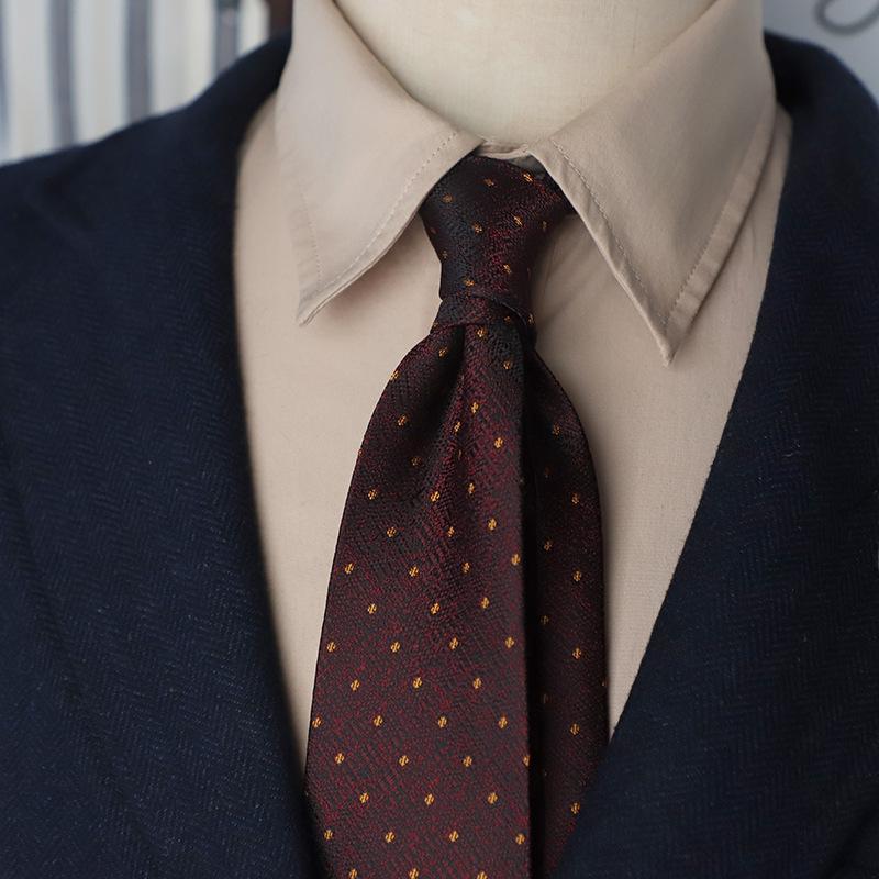 Spot Wholesale Direct Supply Elegant Retro Gentleman Business Tie British Style Formal Wear Professional Work Interview