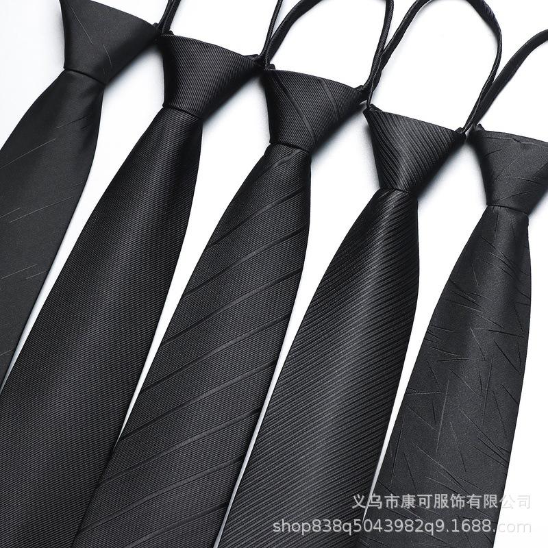 Tie 8cm Men's Formal Wear Business Red Blue Black Professional Wedding Bridegroom Korean Style Zipper Free
