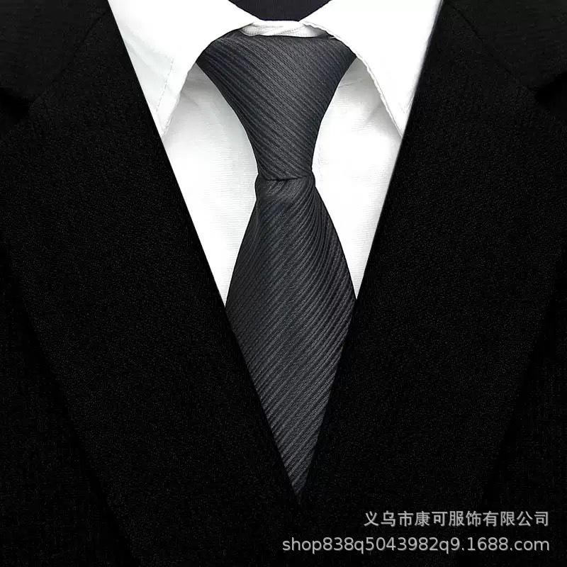 Tie 8cm Men's Formal Wear Business Red Blue Black Professional Wedding Bridegroom Korean Style Zipper Free