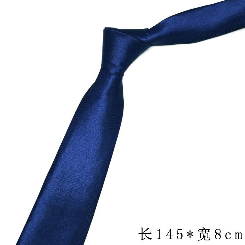 Factory Promotion 8cm Wide Hand Tie Men's Polyester Glossy Printing Business Wholesale Tie Solid Color