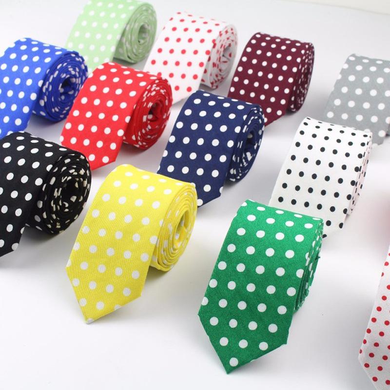 Polka Dot Tie Men's 8cm Jacquard Spot Wholesale School Business Wear Black Polka Dot Wine Red Men's Formal Wear Business