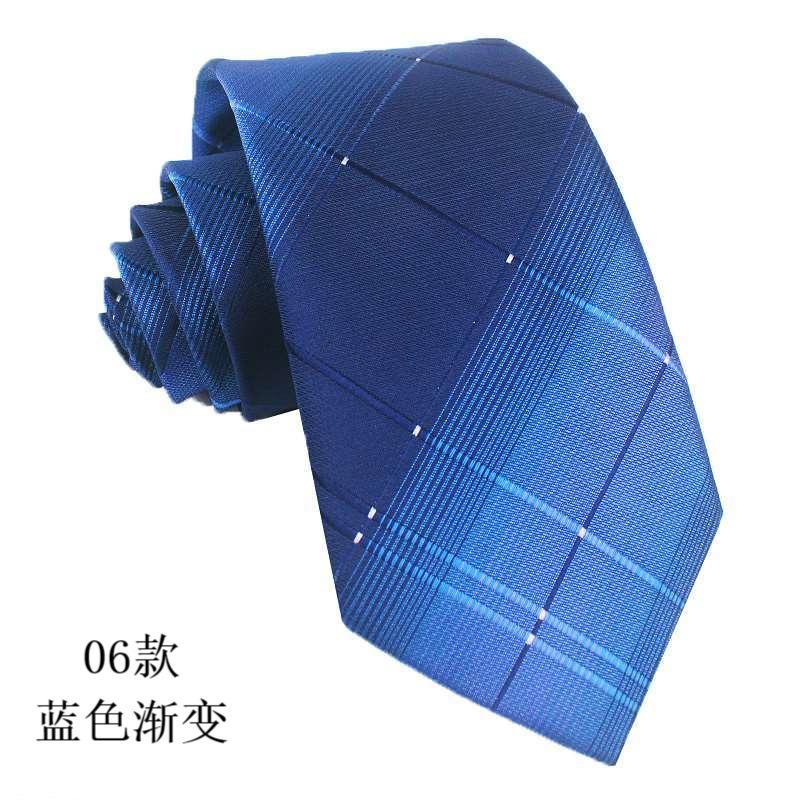 Hand-Tied Men's Work Business Tie Formal Wear Wedding Blue Black Striped High-Grade Hand-Tied Tie