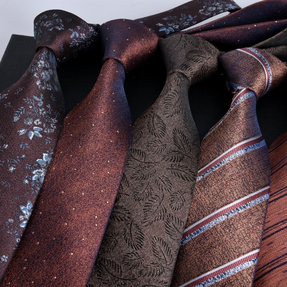 Tie Men's Formal Wear Business Wedding New Hand-Made 8cm Striped Jacquard Groom Best Man Trendy Spot