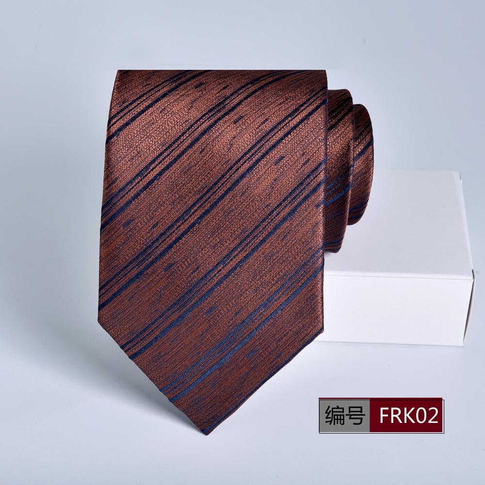 Tie Men's Formal Wear Business Wedding New Hand-Made 8cm Striped Jacquard Groom Best Man Trendy Spot