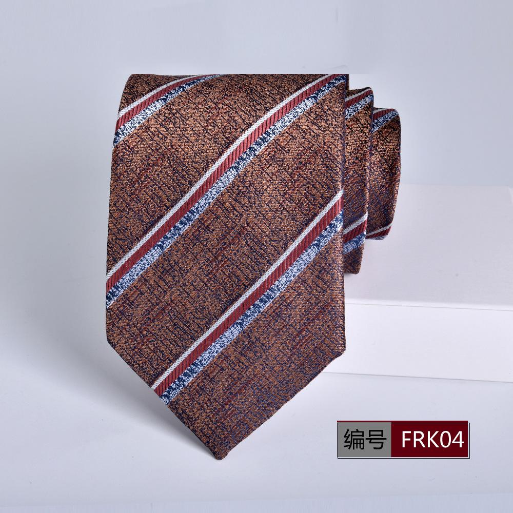 Tie Men's Formal Wear Business Wedding New Hand-Made 8cm Striped Jacquard Groom Best Man Trendy Spot