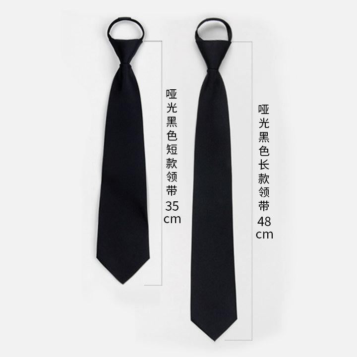 Black Lazy Zipper Tie Men's Business Formal Wear Work Professional Tie Team Performance Studio Shirt Accessories