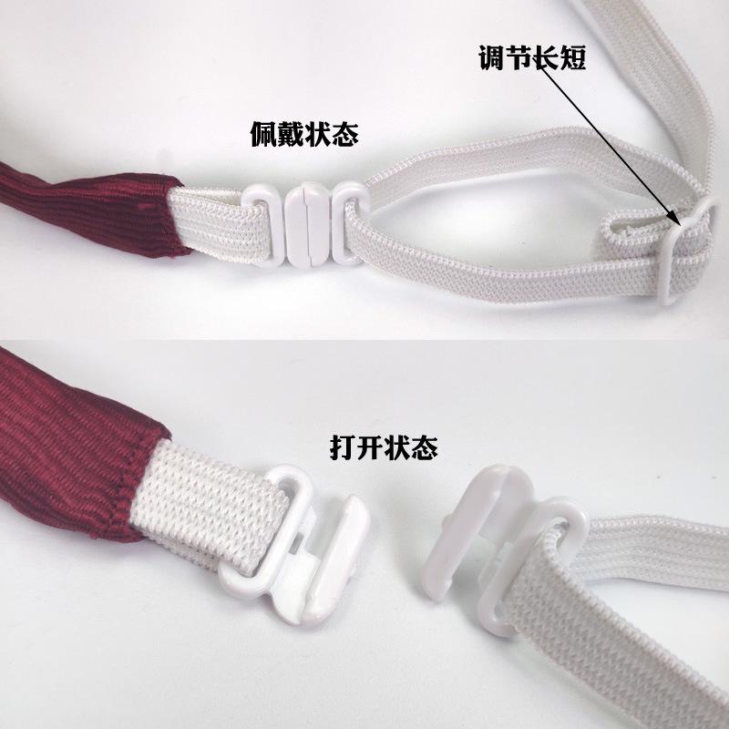 Spot Goods Factory Produce Fine Twill Buckle Collar Flower Tie Set Navy Blue Wine Red Pointed Corner Strip Collar Flower Adjustable