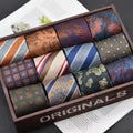 Tie Men's Professional Business Formal Shirt 8cm Brown Jacquard Bridegroom Hand-Tied Retro Tie Summer New