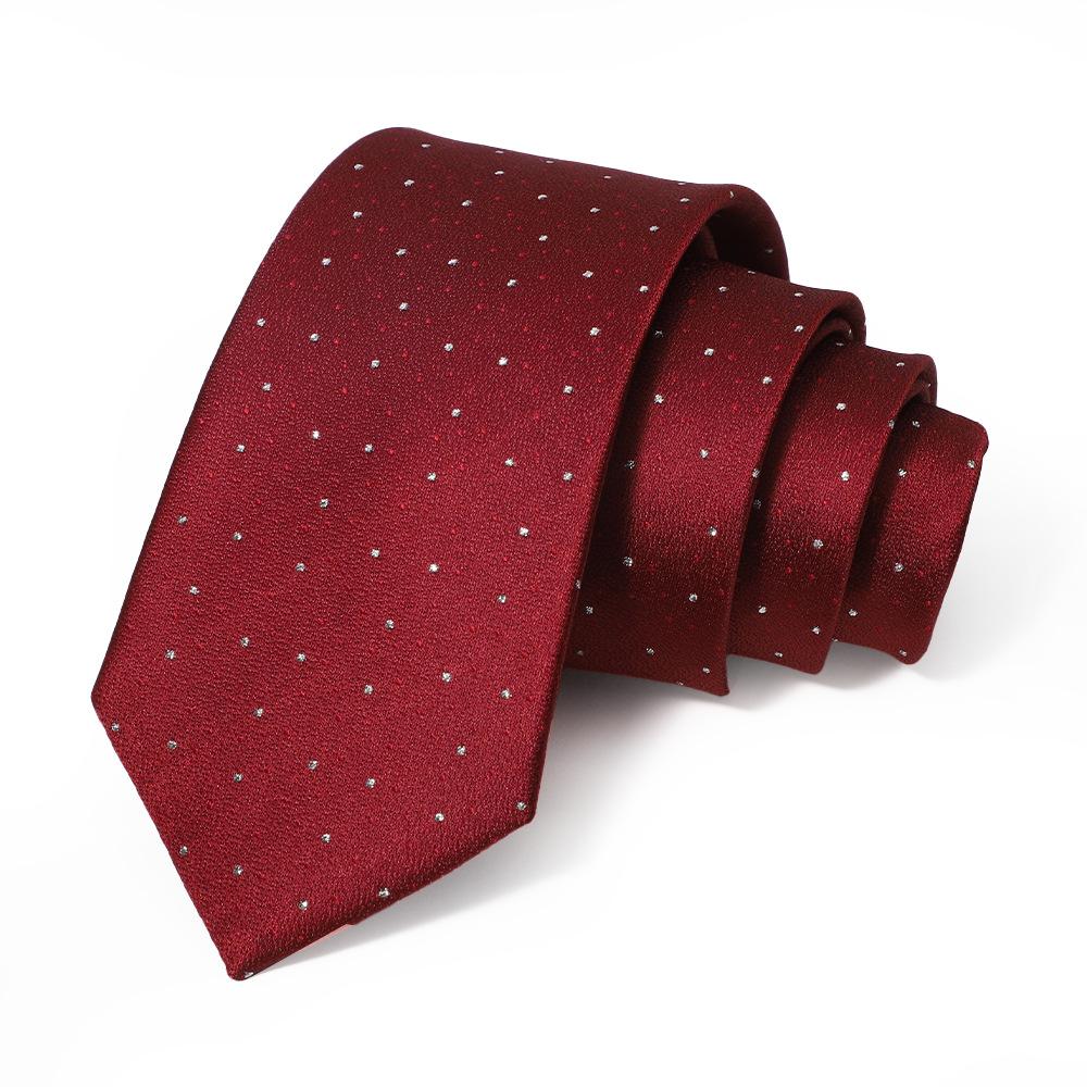 2026 New Men's Tie Wine Red Wedding Tie Men's High-Grade Retro Bridegroom Wedding Hand Tie Men