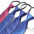 Easy Pull Men's Business Formal Wear Tie Zipper Uniform Group Tie Lazy Tie Factory Direct Sales