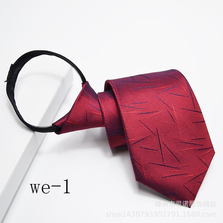 Easy Pull Men's Business Formal Wear Tie Zipper Uniform Group Tie Lazy Tie Factory Direct Sales