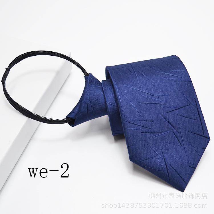 Easy Pull Men's Business Formal Wear Tie Zipper Uniform Group Tie Lazy Tie Factory Direct Sales