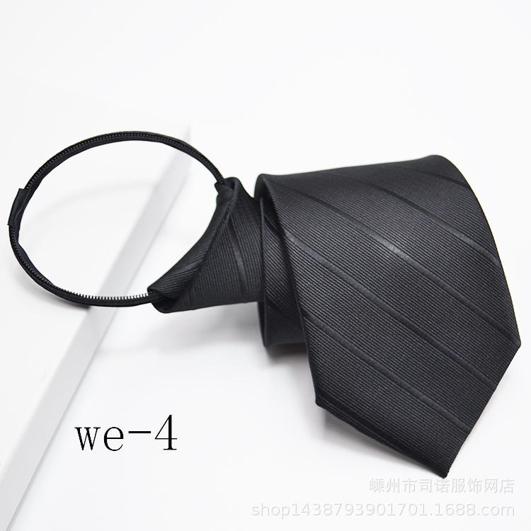 Easy Pull Men's Business Formal Wear Tie Zipper Uniform Group Tie Lazy Tie Factory Direct Sales