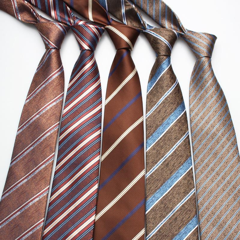 Factory Spot Wholesale 2026 New Coffee Color Tie Men's Casual Fashion Polyester Hand Tie Multi-Color Optional