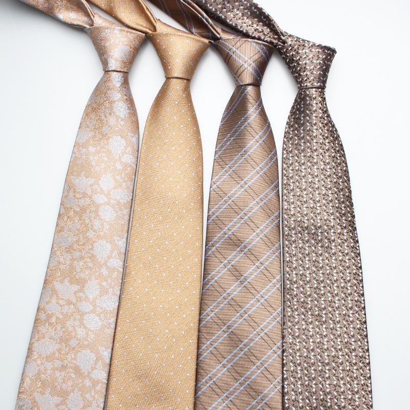 Factory Spot Wholesale 2026 New Coffee Color Tie Men's Casual Fashion Polyester Hand Tie Multi-Color Optional