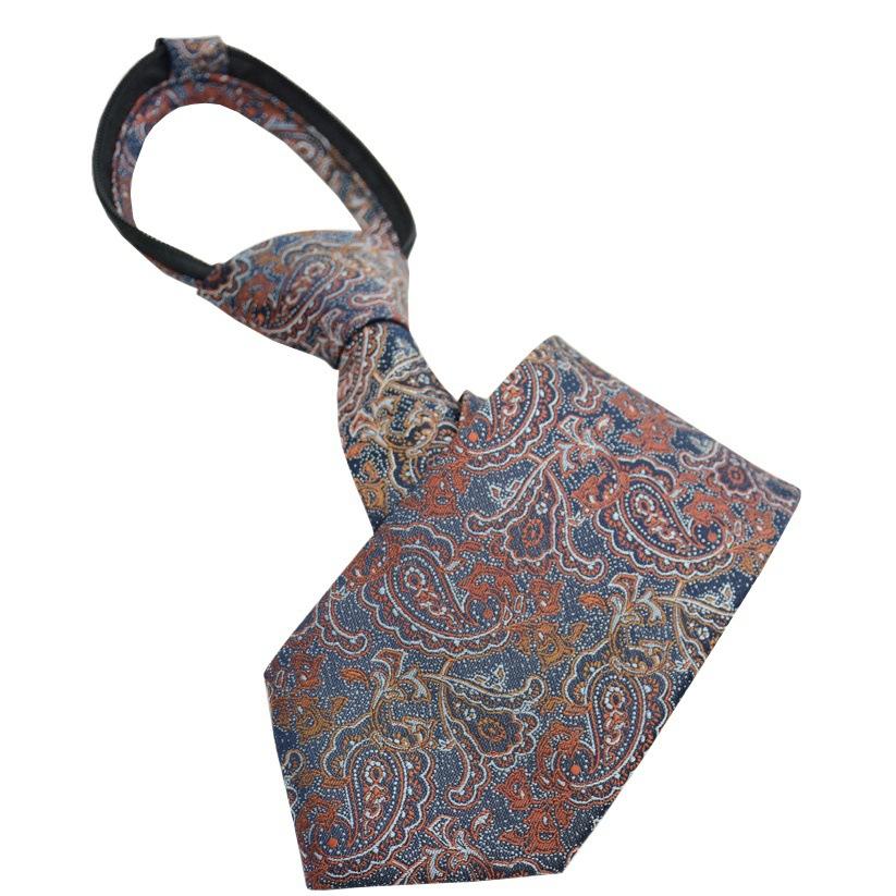 Tie Men's Formal Wear Korean Style Business Pattern 8cm Zipper Lazy Easy to Pull Work Student Suit Accessories Fashion