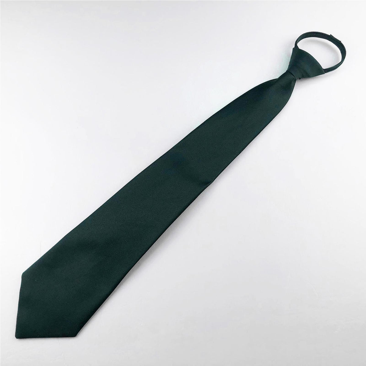 Men's Solid Color Zipper Tie 44cm Easy to Pull Lazy Workwear Convenient Formal Wear Business Korean Style Polyester
