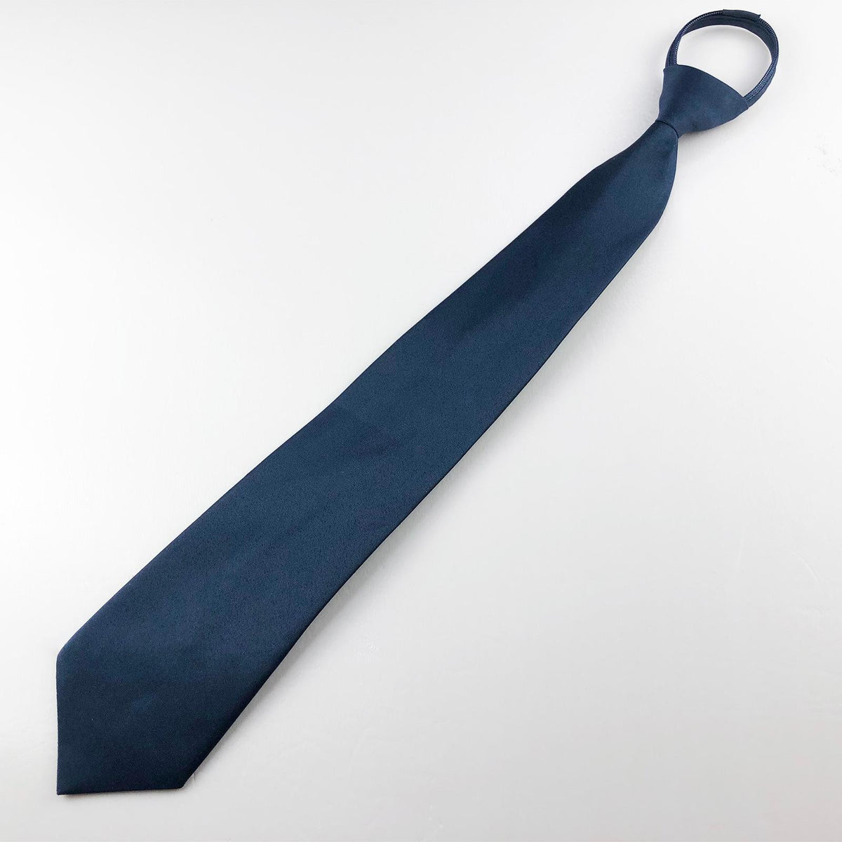 Men's Solid Color Zipper Tie 44cm Easy to Pull Lazy Workwear Convenient Formal Wear Business Korean Style Polyester