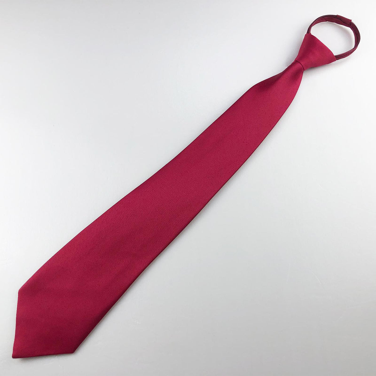 Men's Solid Color Zipper Tie 44cm Easy to Pull Lazy Workwear Convenient Formal Wear Business Korean Style Polyester