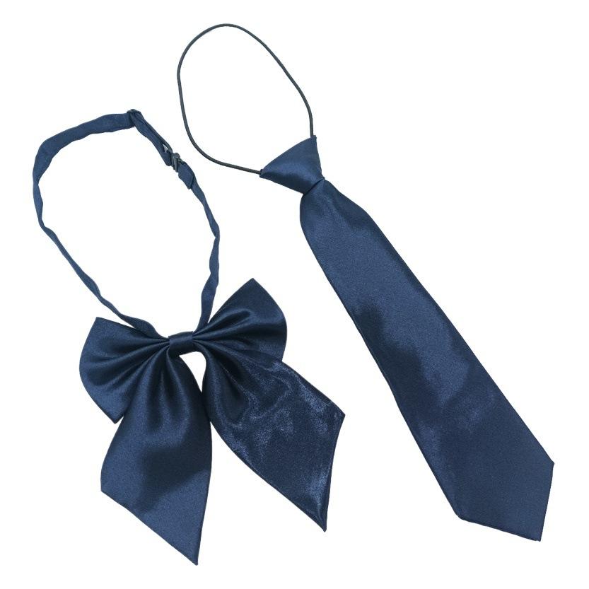 Factory Spot Wholesale Children's Tie Bow Tie Set Primary School Junior High School Students Solid Color Striped Tie Feather Root Bow Tie