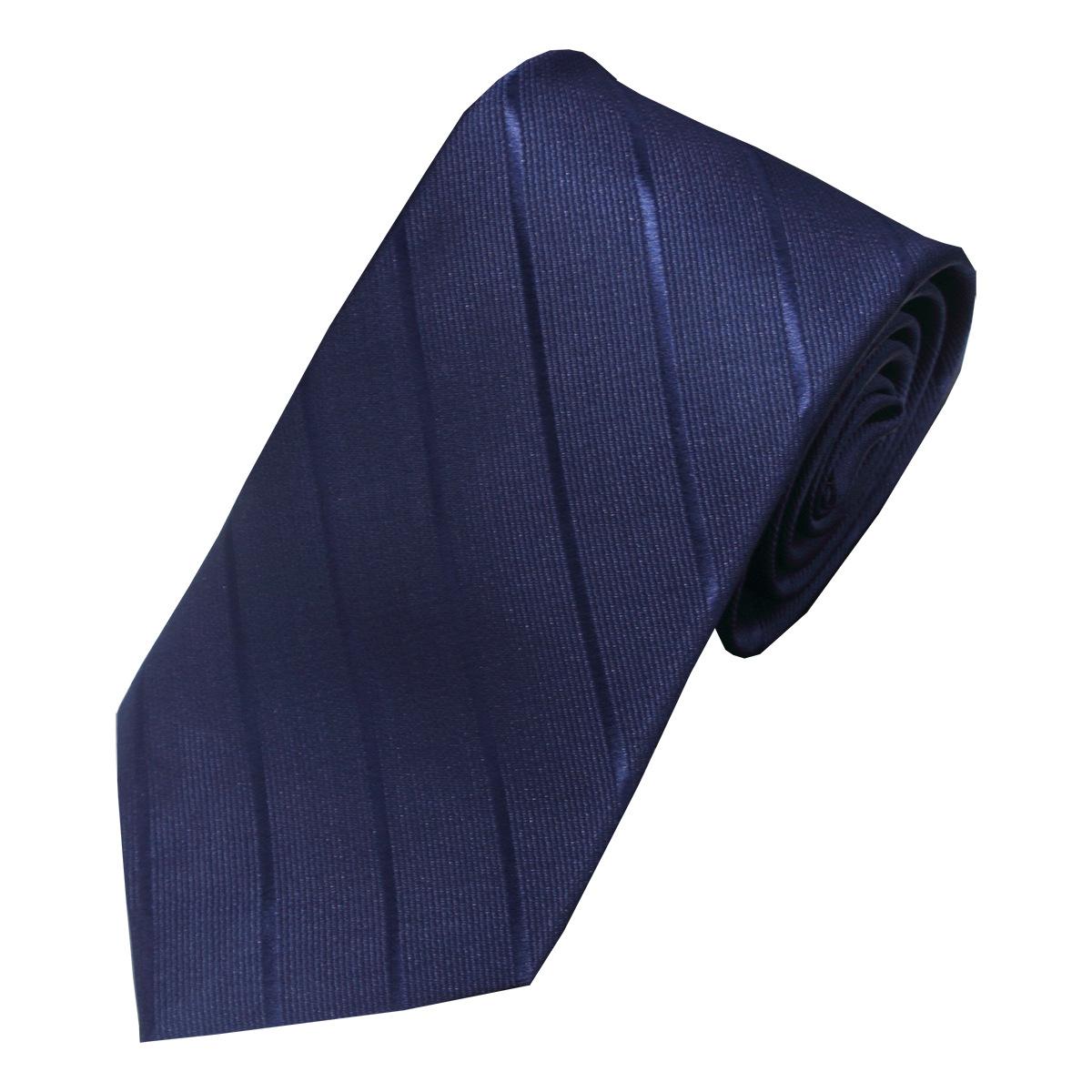 Factory Spot Men's Business Tie 8cm Hand-Made Professional Formal Wear Interview Striped Tie Men's Jacquard Polyester Silk