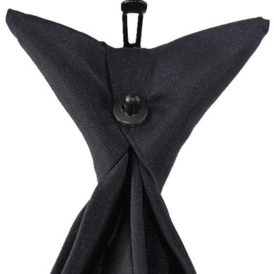 Black Button Polyester Tie Business Easy Pull Lazy Solid Color Tie Wholesale Iron Buckle Tie