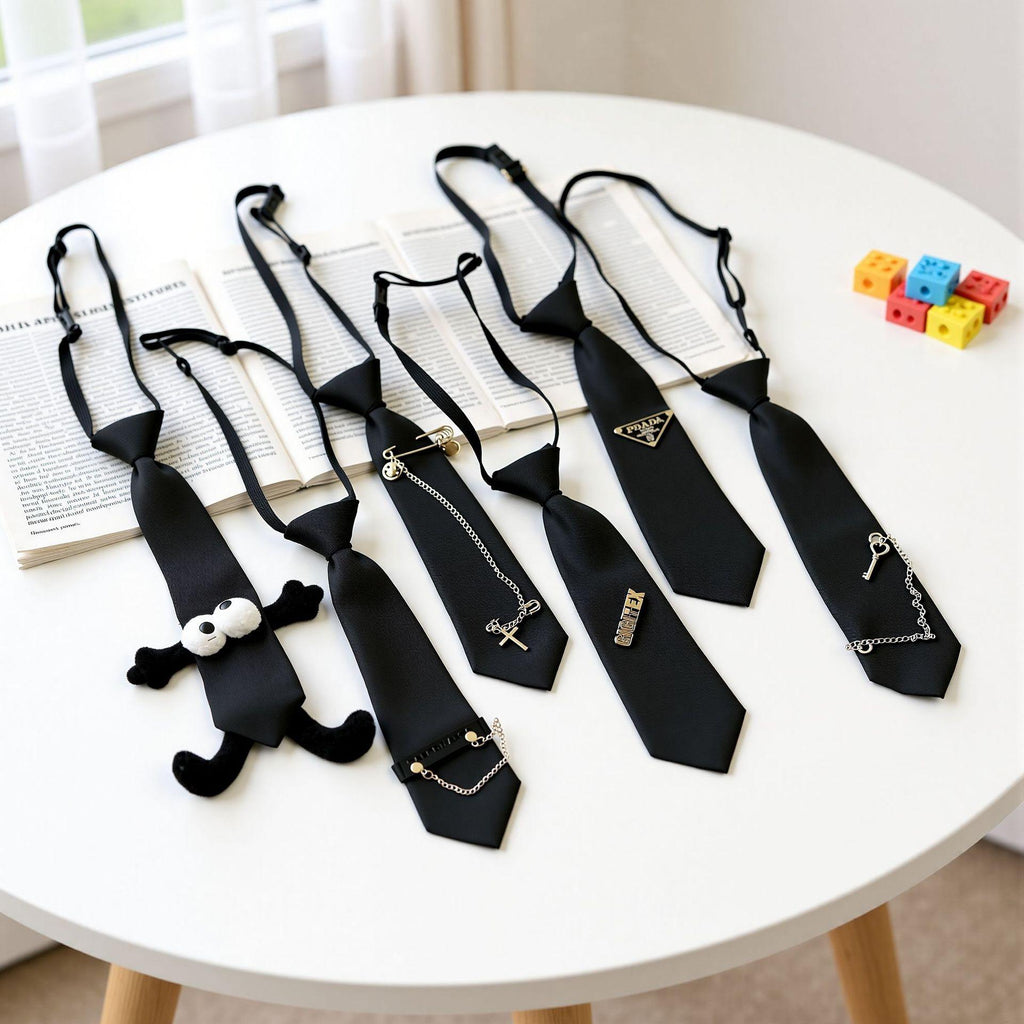 Boys' Tie Children's Personalized College Style Lazy Scholar's Clothing Bow Tie New British Style Baby Knot-Free Western Style