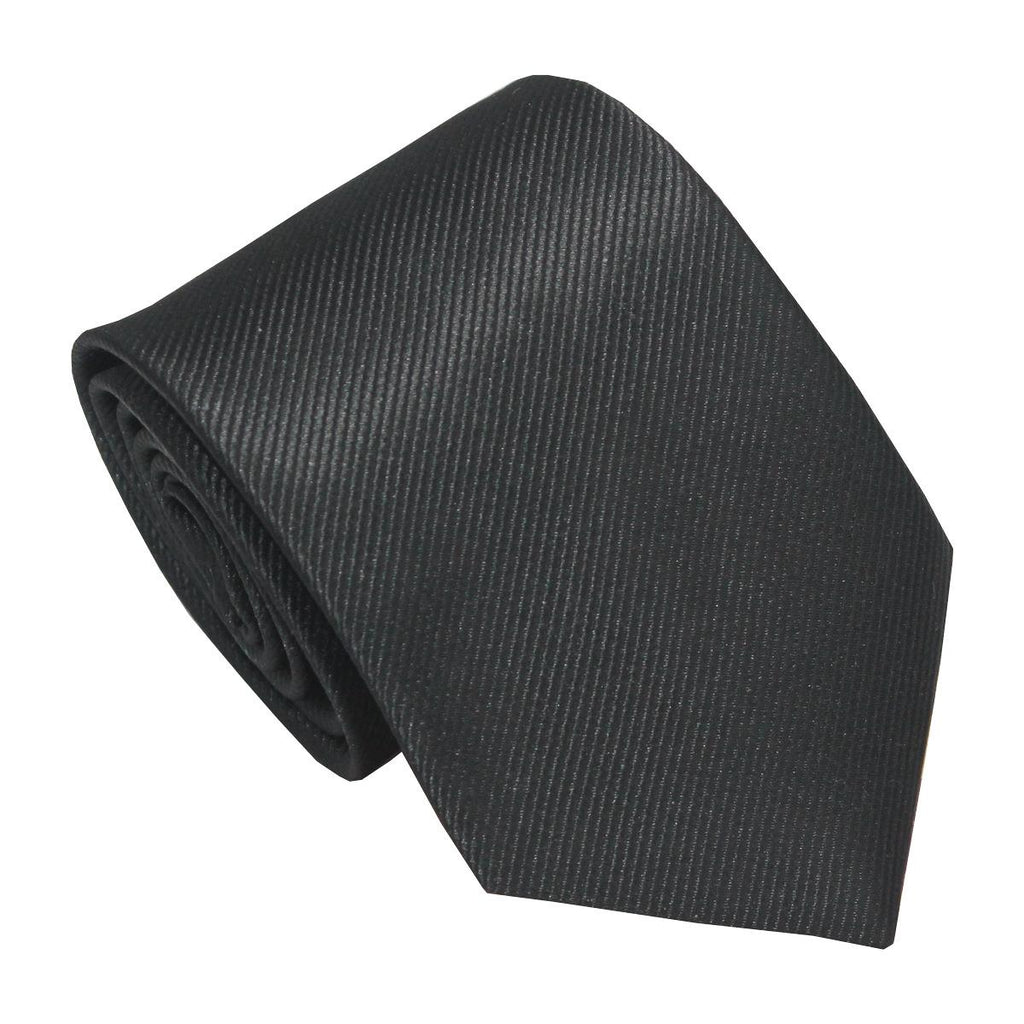 Business Casual Men's Tie Polyester Silk Twill Black Red Suit Accessories 8cm Hand Tie Solid Color Tie