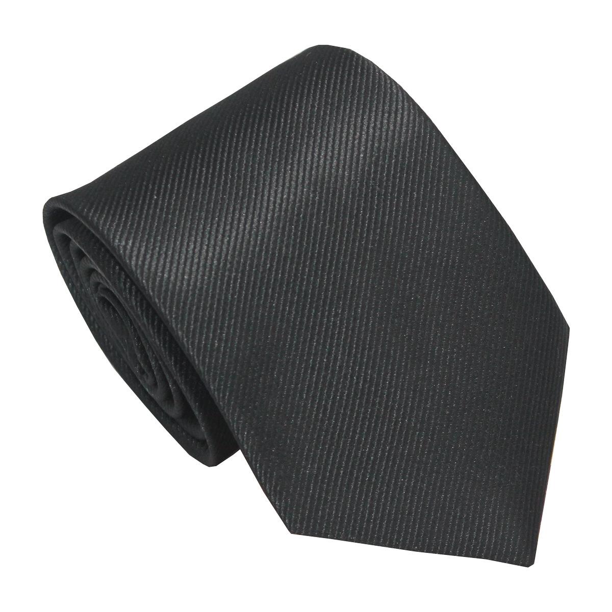 Business Casual Men's Tie Polyester Silk Twill Black Red Suit Accessories 8cm Hand Tie Solid Color Tie