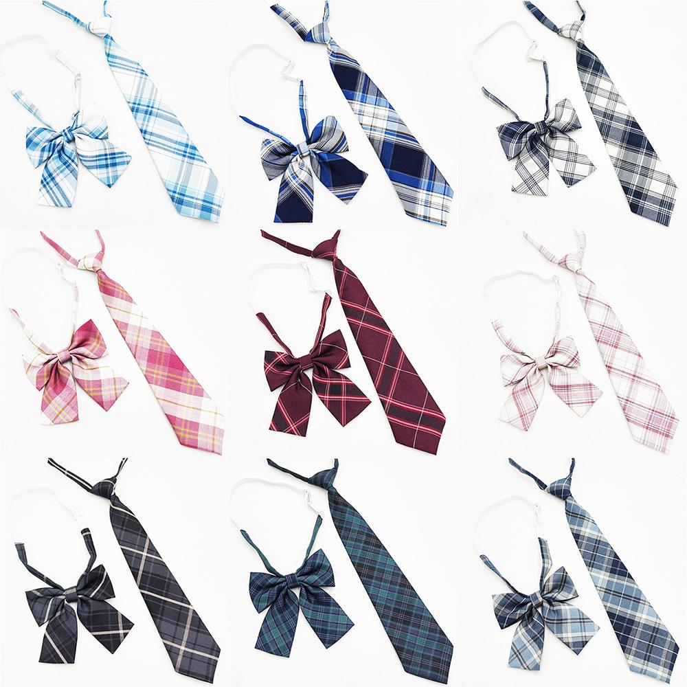 Spot Japanese College Style Student Plaid Tie Free Sailor Suit JK Uniform Tie Bow Tie Men and Women Suit