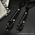 Chain Star Tie Neutral Guitar Accessories JK Black Lazy Free Ins Ruffle Handsome Shirt Accessories Men and Women